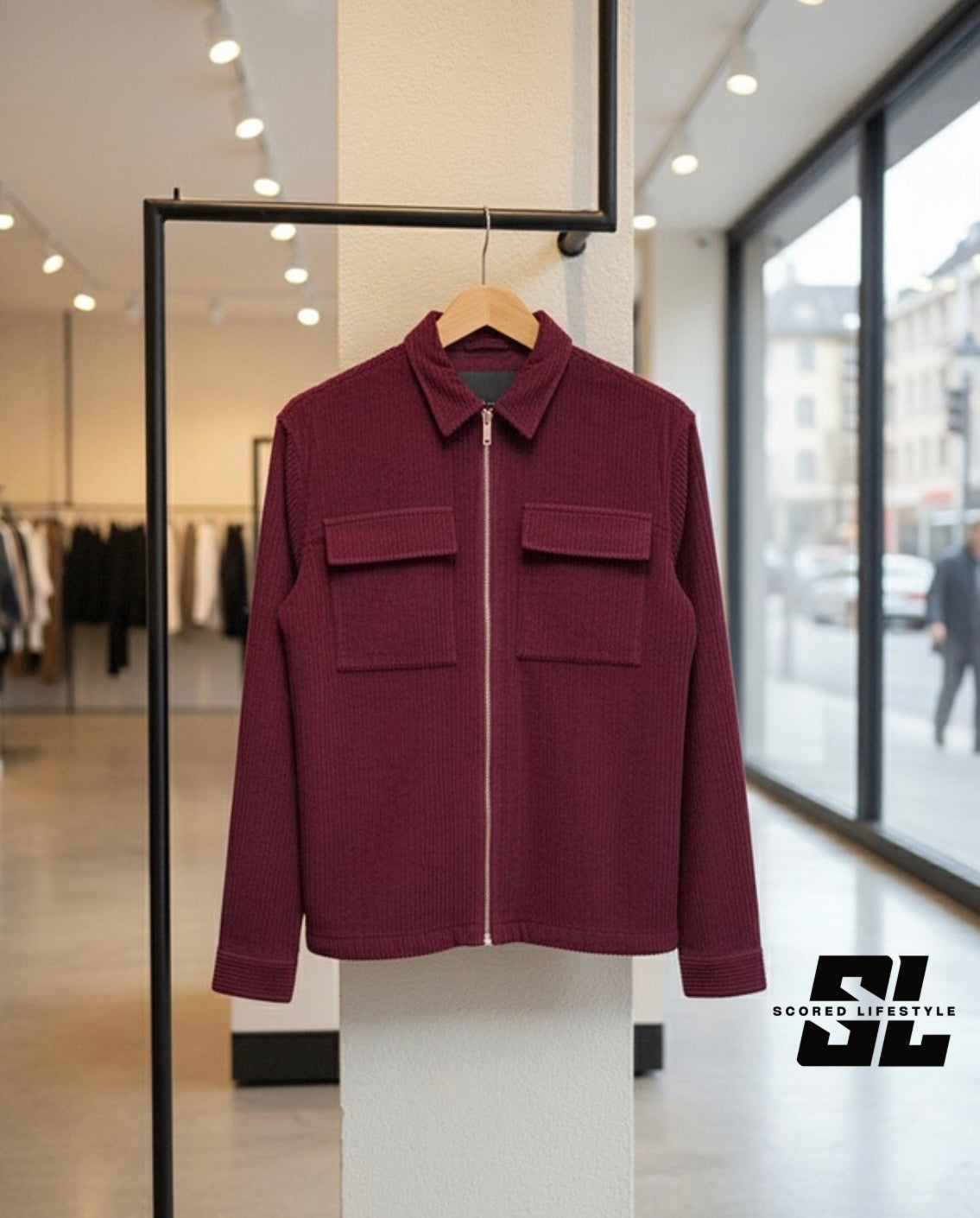 SCORED LIFESTYLE — CORD ZIPPER JACKET