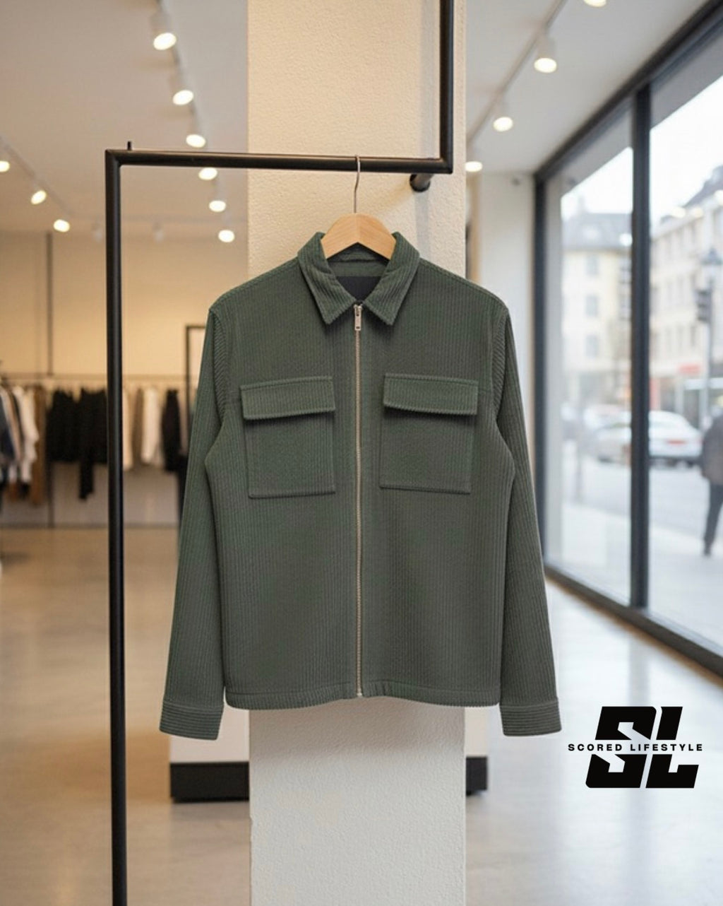 SCORED LIFESTYLE — CORD ZIPPER JACKET