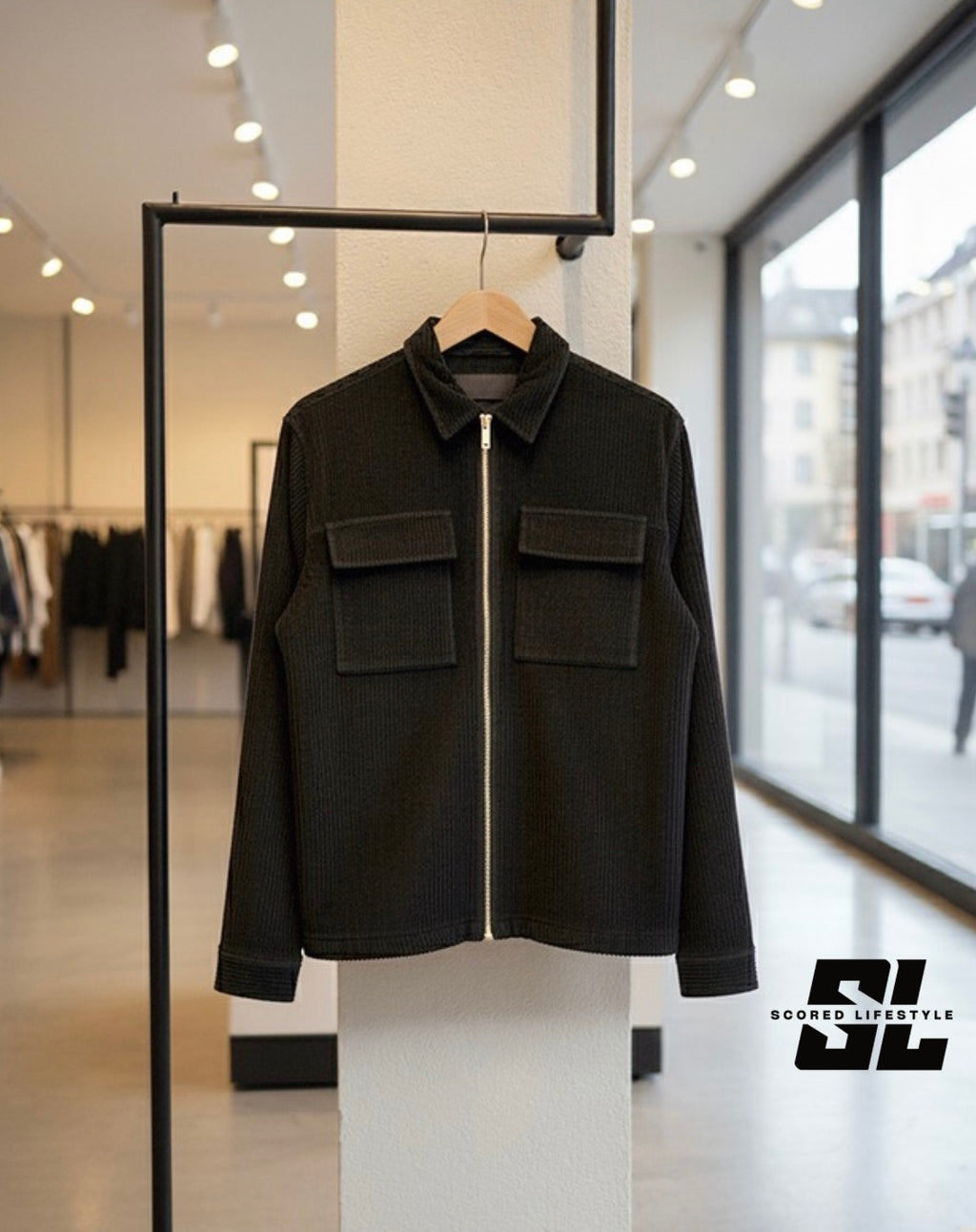 SCORED LIFESTYLE — CORD ZIPPER JACKET