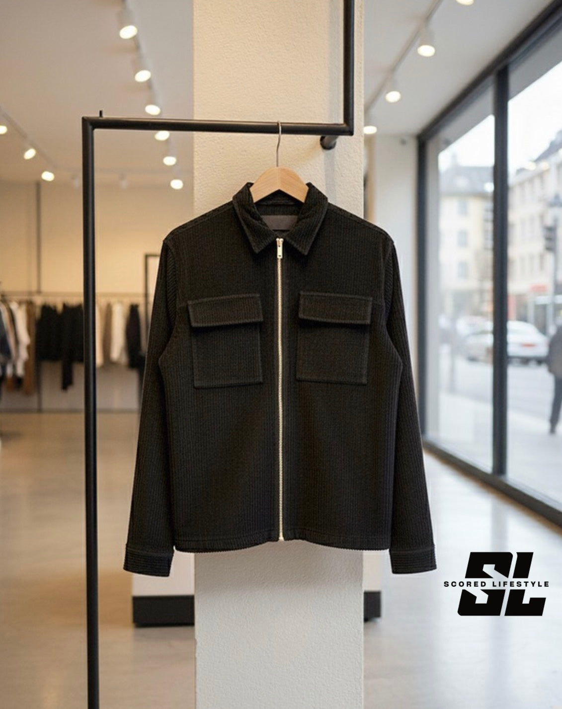 SCORED LIFESTYLE — CORD ZIPPER JACKET