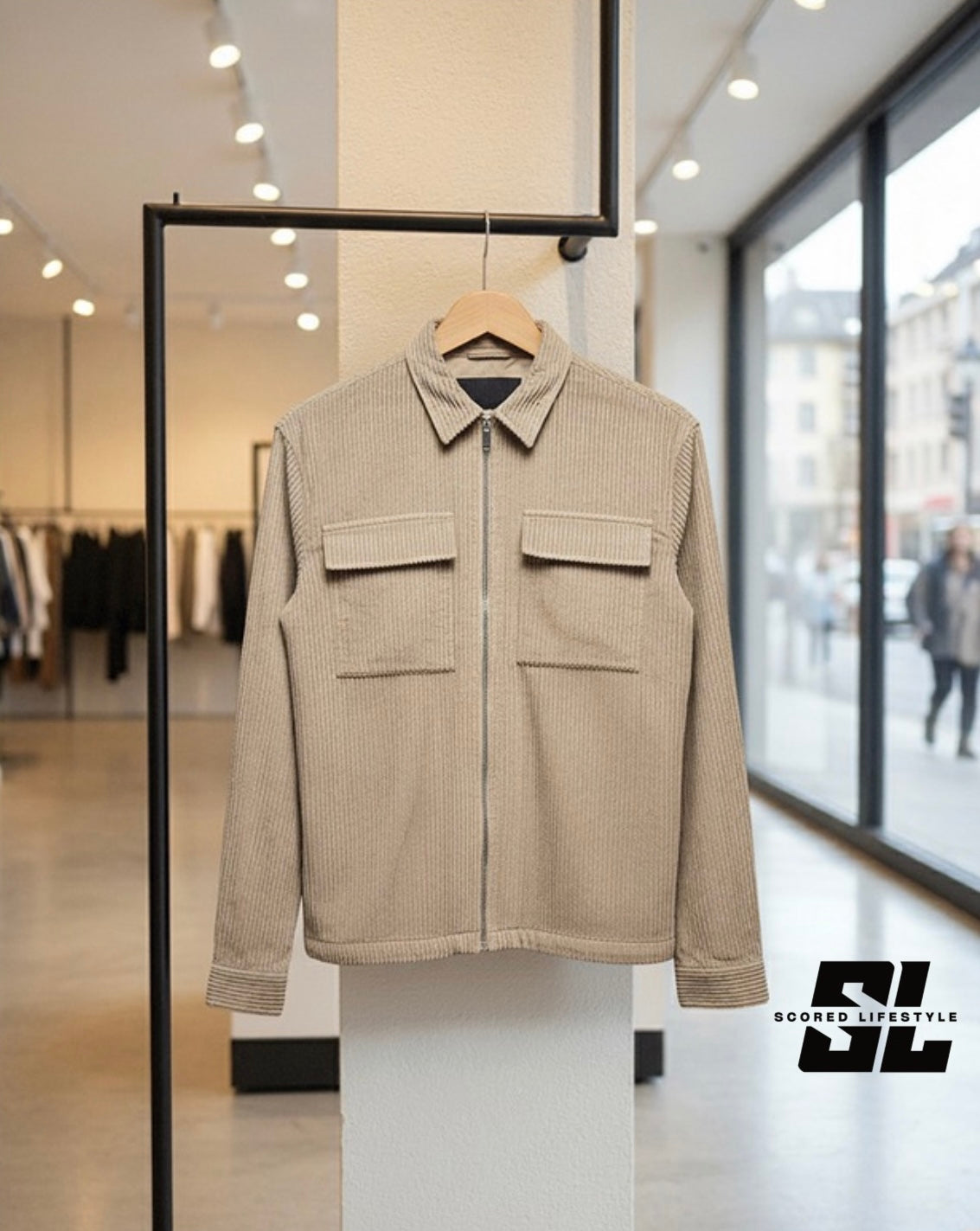 SCORED LIFESTYLE — CORD ZIPPER JACKET