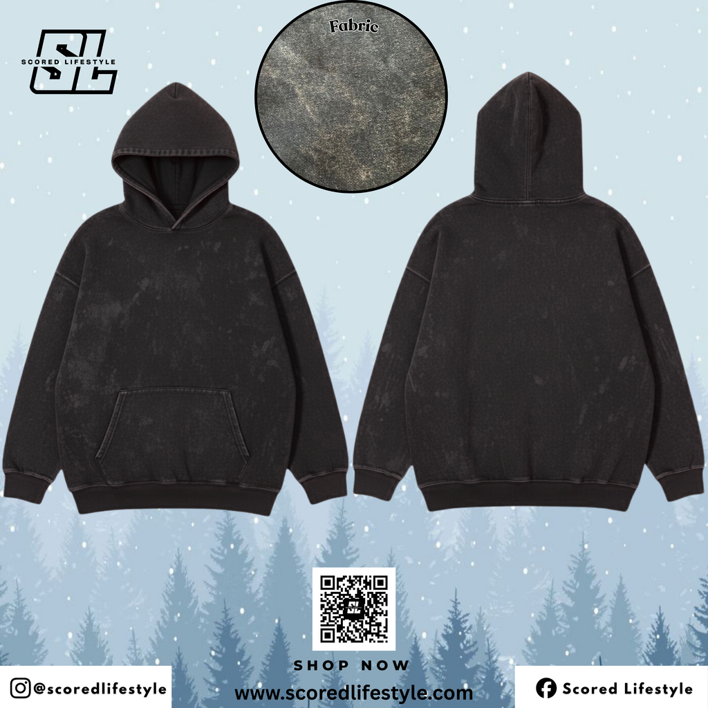 Scored Lifestyle acid washed hoodies