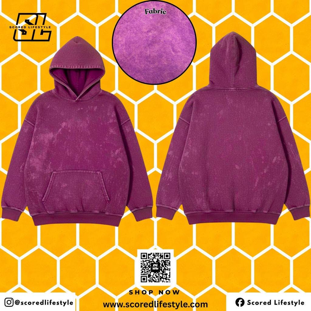 Scored Lifestyle acid washed hoodies
