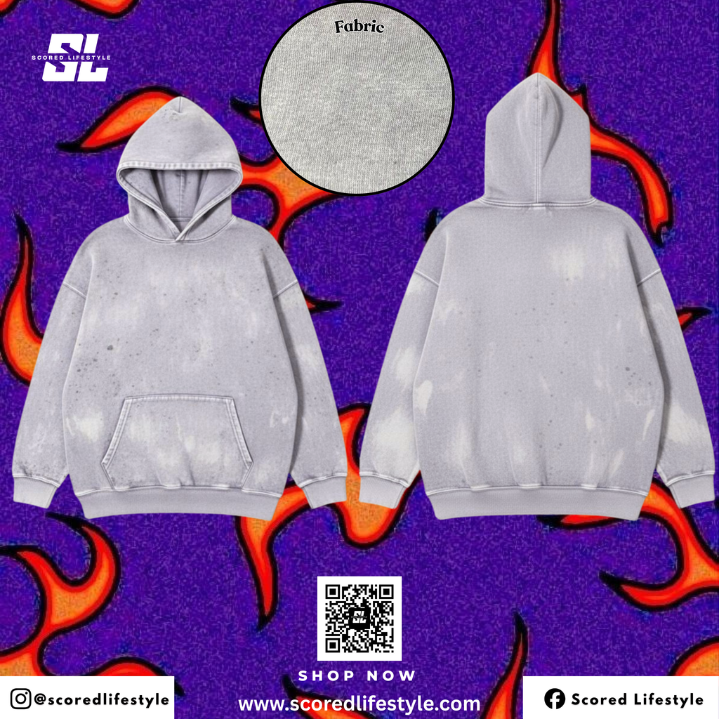 Scored Lifestyle acid washed hoodies