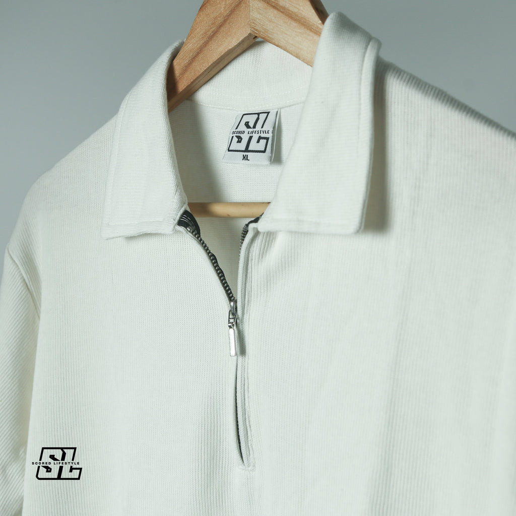 Off-White Zip Polo